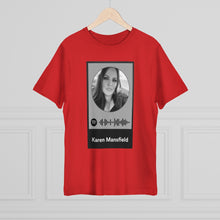 Load image into Gallery viewer, Scannable Spotify Karen Mansfield Playlist Code Unisex Deluxe T-shirt
