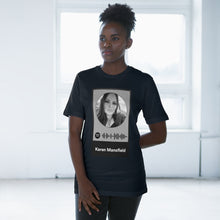Load image into Gallery viewer, Scannable Spotify Karen Mansfield Playlist Code Unisex Deluxe T-shirt