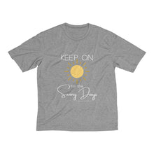 Load image into Gallery viewer, Men's Heather Dri-Fit Tee - Keep On for the Sunny Days