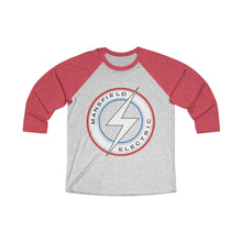 Load image into Gallery viewer, Mansfield Electric Unisex Tri-Blend 3/4 Raglan Tee