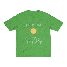 Load image into Gallery viewer, Men's Heather Dri-Fit Tee - Keep On for the Sunny Days