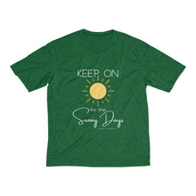 Load image into Gallery viewer, Men's Heather Dri-Fit Tee - Keep On for the Sunny Days