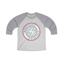 Load image into Gallery viewer, Mansfield Electric Unisex Tri-Blend 3/4 Raglan Tee