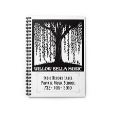 Load image into Gallery viewer, Willow Bella Music Spiral Notebook - Ruled Line