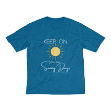 Load image into Gallery viewer, Men's Heather Dri-Fit Tee - Keep On for the Sunny Days