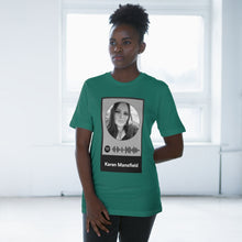 Load image into Gallery viewer, Scannable Spotify Karen Mansfield Playlist Code Unisex Deluxe T-shirt