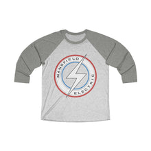 Load image into Gallery viewer, Mansfield Electric Unisex Tri-Blend 3/4 Raglan Tee