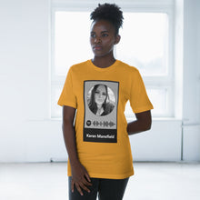 Load image into Gallery viewer, Scannable Spotify Karen Mansfield Playlist Code Unisex Deluxe T-shirt