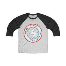 Load image into Gallery viewer, Mansfield Electric Unisex Tri-Blend 3/4 Raglan Tee