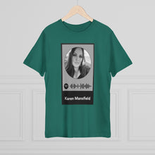 Load image into Gallery viewer, Scannable Spotify Karen Mansfield Playlist Code Unisex Deluxe T-shirt