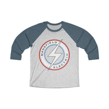Load image into Gallery viewer, Mansfield Electric Unisex Tri-Blend 3/4 Raglan Tee