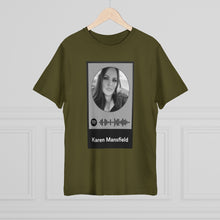 Load image into Gallery viewer, Scannable Spotify Karen Mansfield Playlist Code Unisex Deluxe T-shirt
