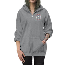Load image into Gallery viewer, Mansfield Electric Embroidered Unisex Zip Up Hoodie
