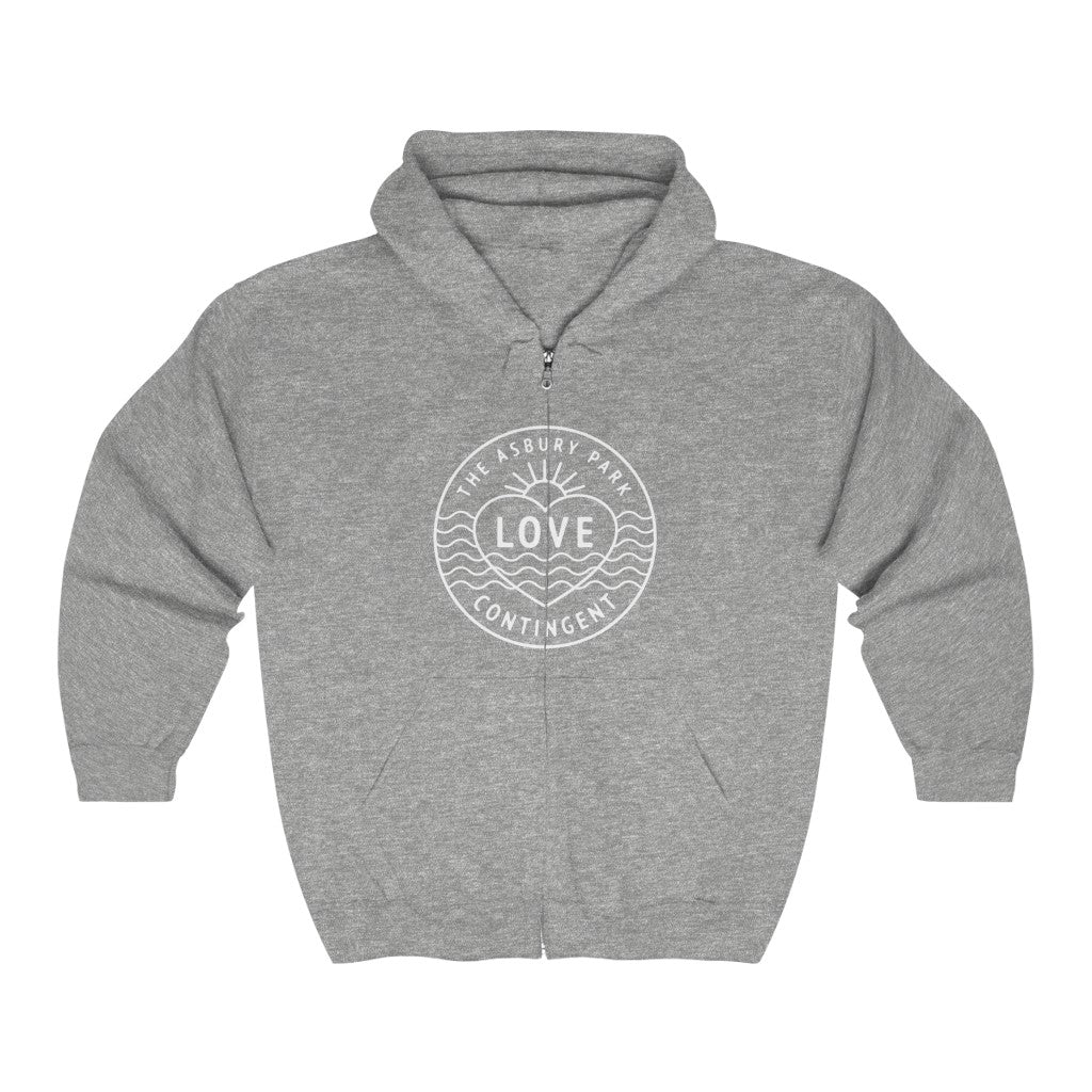 Asbury Park Love Contingent Unisex Heavy Blend™ Full Zip Hooded Sweatshirt