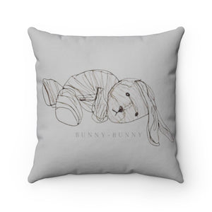 Bunny Bunny Spun Polyester Square Pillow
