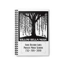 Load image into Gallery viewer, Willow Bella Music Spiral Notebook - Ruled Line
