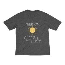 Load image into Gallery viewer, Men&#39;s Heather Dri-Fit Tee - Keep On for the Sunny Days
