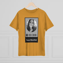 Load image into Gallery viewer, Scannable Spotify Karen Mansfield Playlist Code Unisex Deluxe T-shirt
