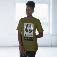 Load image into Gallery viewer, Scannable Spotify Karen Mansfield Playlist Code Unisex Deluxe T-shirt
