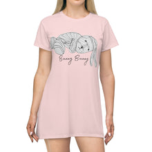 Load image into Gallery viewer, Bunny Bunny All Over Print T-Shirt Dress
