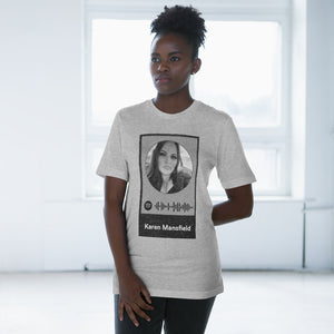 Scannable Spotify Karen Mansfield Playlist Code Unisex Deluxe T-shirt