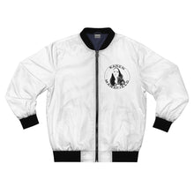 Load image into Gallery viewer, Men&#39;s AOP Bomber Jacket - KM logo
