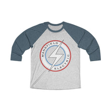 Load image into Gallery viewer, Mansfield Electric Unisex Tri-Blend 3/4 Raglan Tee
